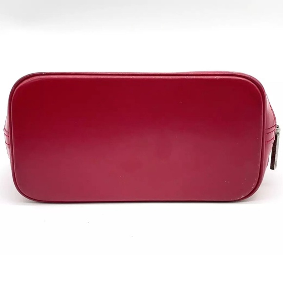 Auth Louis Vuitton Monogram Nano Alma Satin Red Bag - Picture 8 of 10